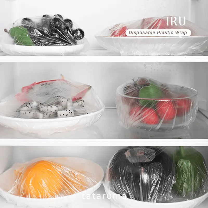 IRU - Plastik Penutup Makanan Isi 100 Piring Mangkuk Food Grade Anti Debu Karet Set Buah 2