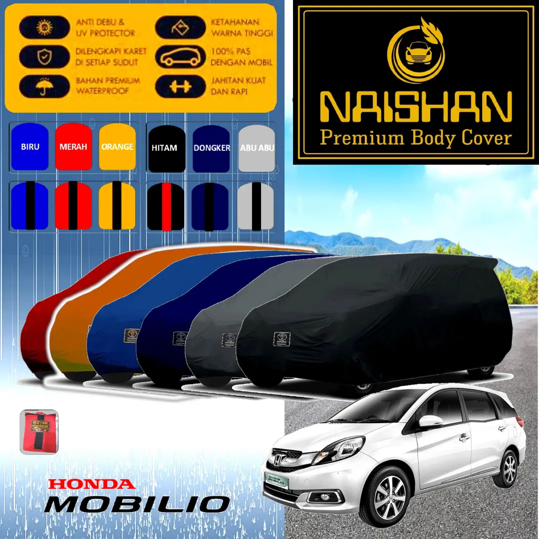 Cover Mobil, Sarung Mobil Honda Mobilio Warna Efek Daun Talas Waterproof Car