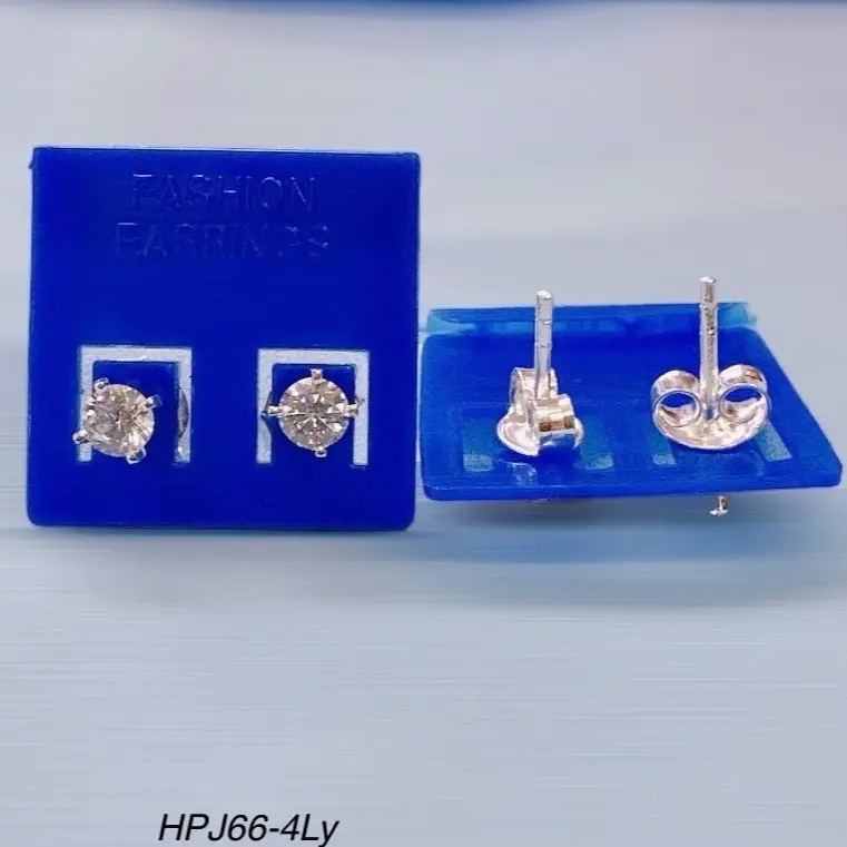 Mả; ( B0680) Bông tai trụ đính đá trang sức phụ kiện phụ nữ