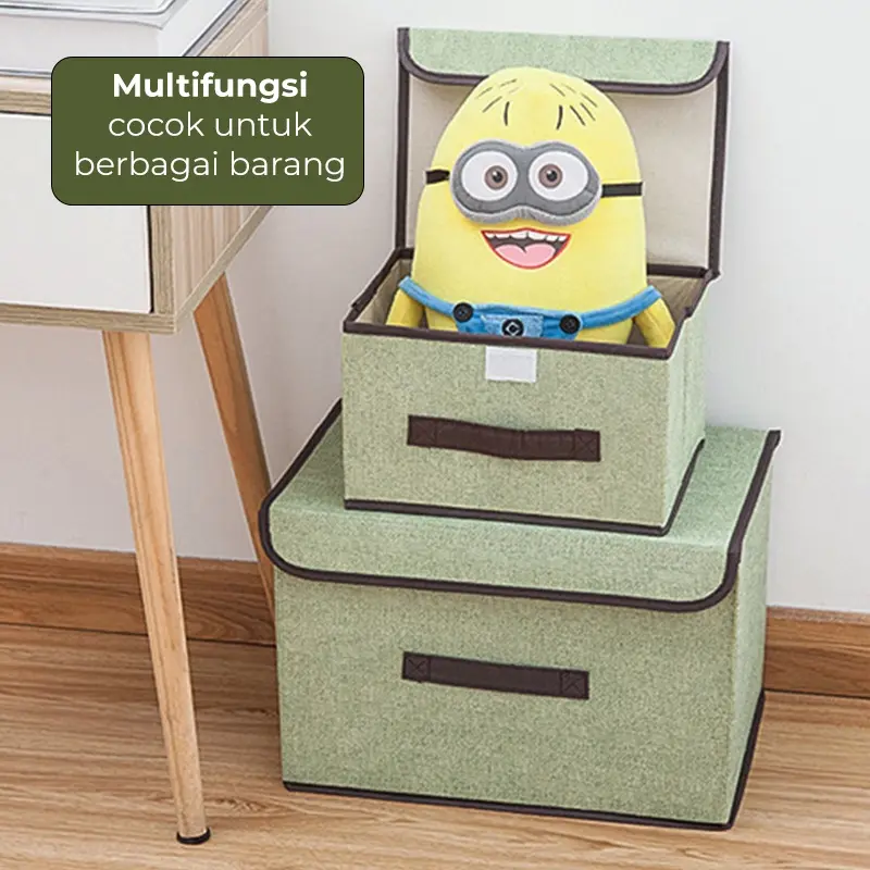 Dejavu Storage Box 2in1 Tempat Penyimpanan Baju Kotak Organizer Mainan Serbaguna Box Pakaian Multifungsi HSB216 5