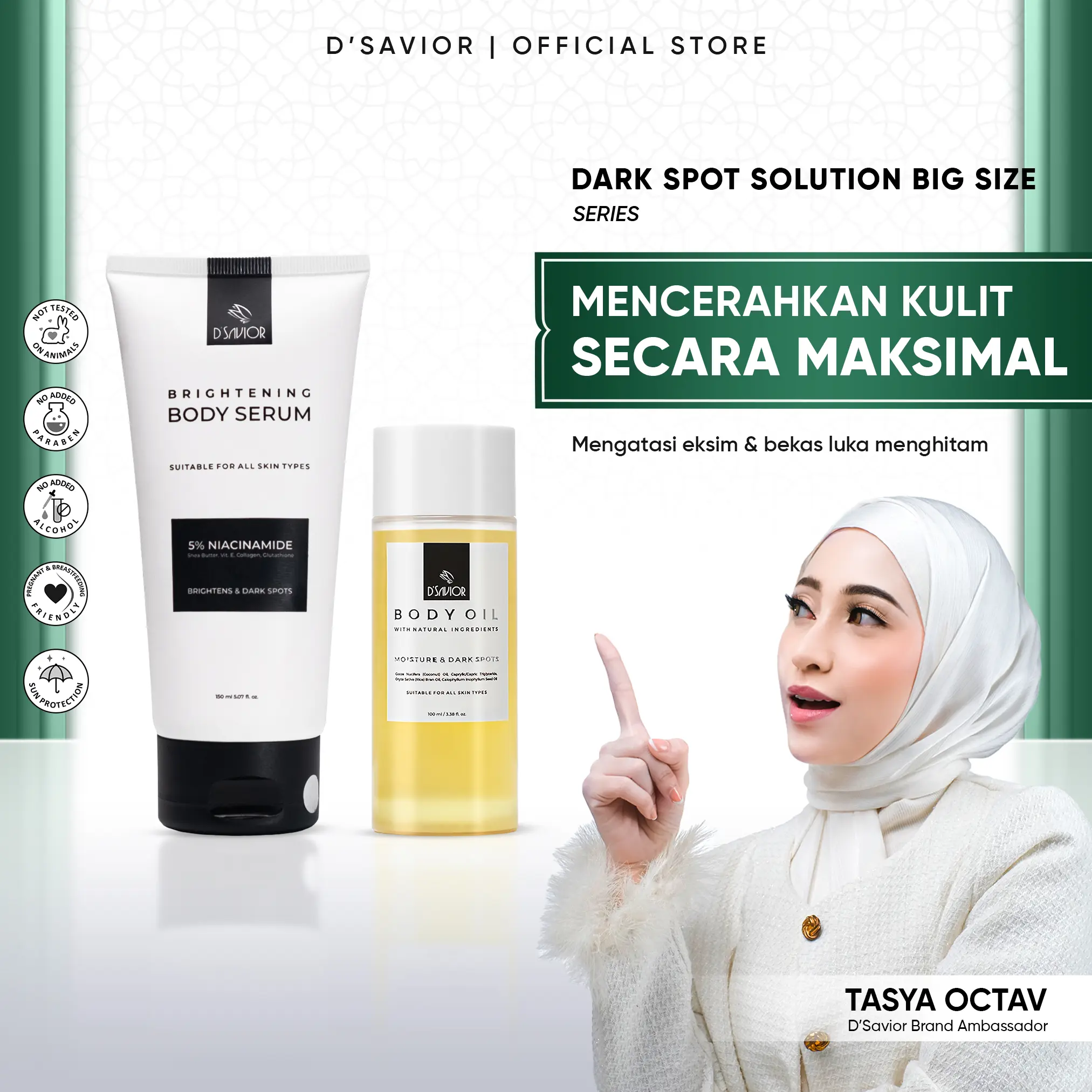 D'SAVIOR Extra Dark Spot Solution | Brightening Body serum 150Ml + Body ...