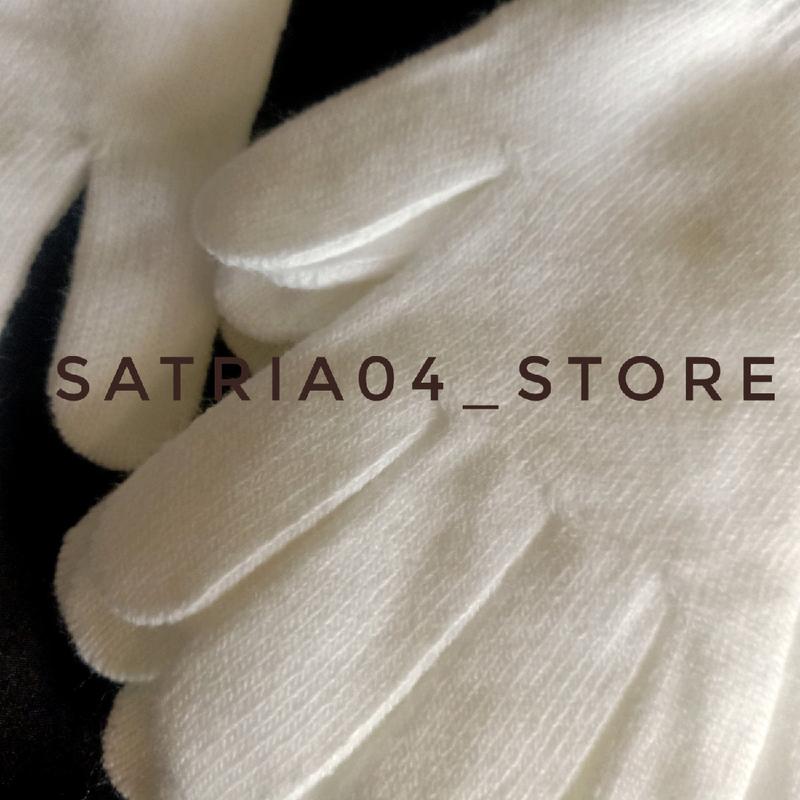 sarung tangan putih polos /paskibra cewek cowok Rajut 2