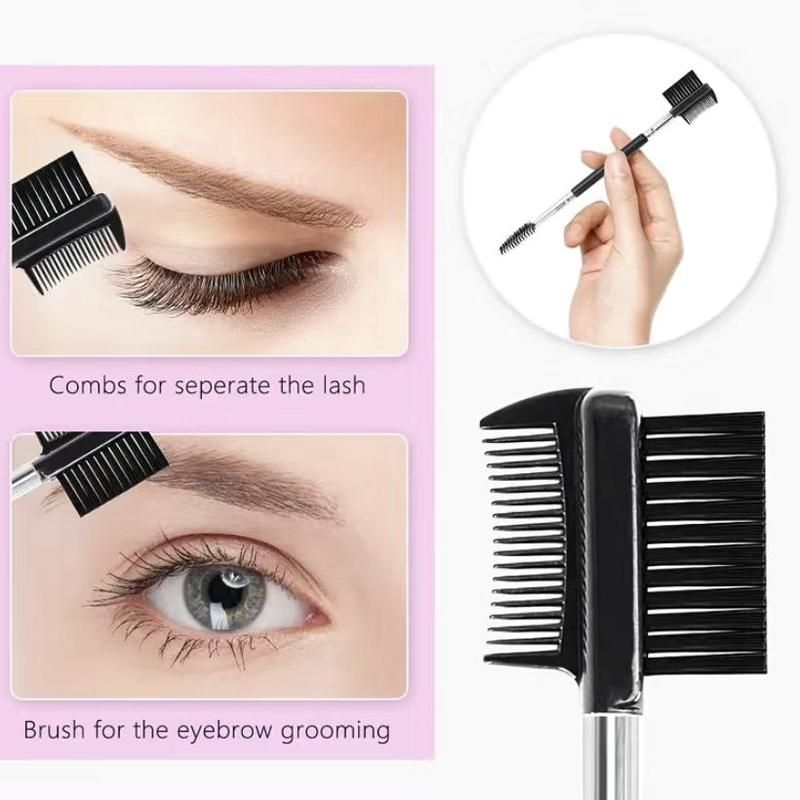 Travel Eye Makeup Tool Kit, 16pcs Eyelash Curling Tool Set Including Eyelash Curler & Eyebrow Brush & Eyelash Comb & Eyelash Separator & Replacement Pad 5