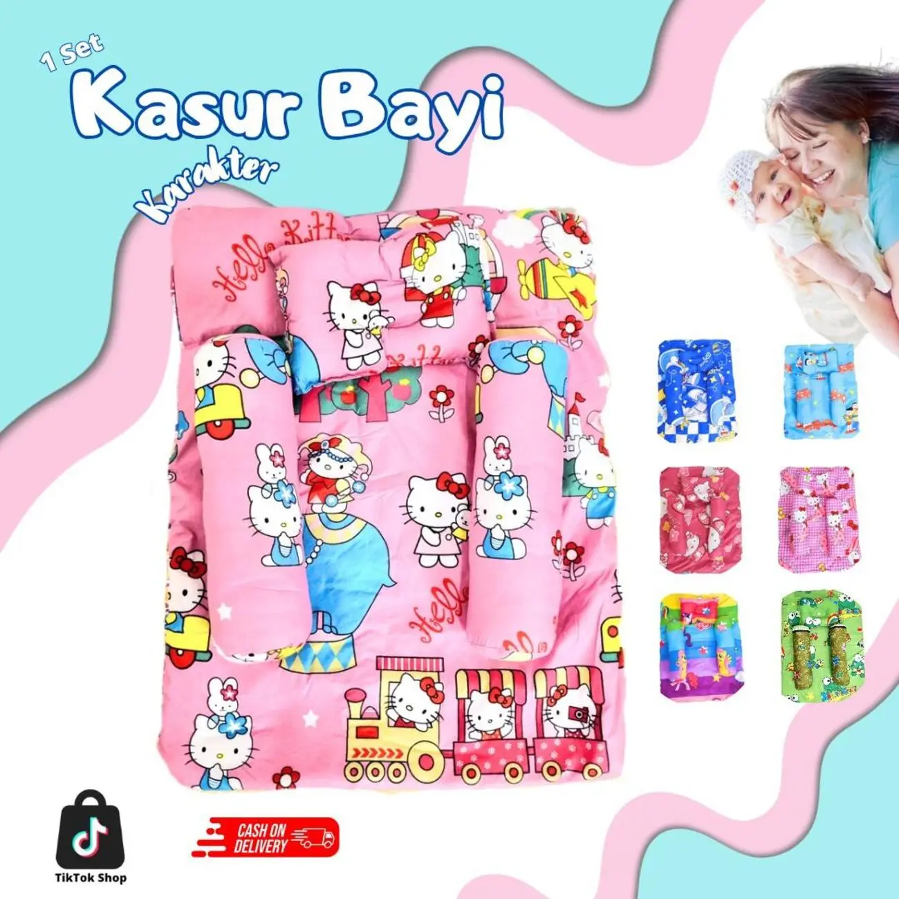 Kasur Bayi Set Bantal Guling | Paket hemat perlengkapan Bayi baru lahir Tidur
