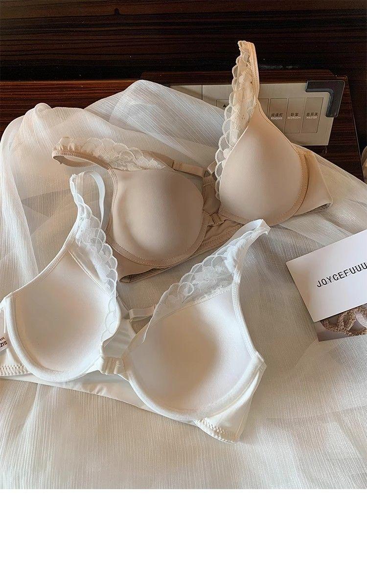 Product Introduction of Button-Forward Sexy Lace Bra With Beautiful Back Underwear Women'S Push-Up Anti-Sag Comfortable Soft Underwire Bra 9