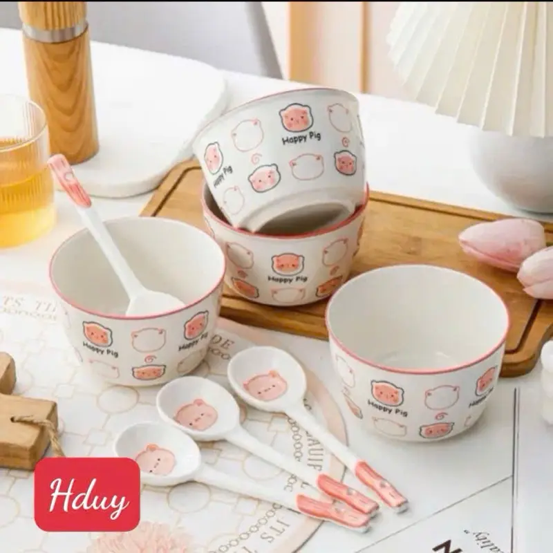 Set 2 bát + 2 thìa bọc xốp