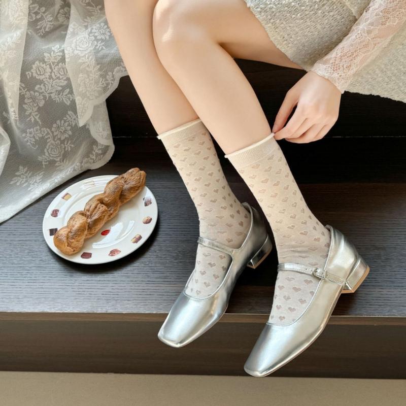 Product Introduction of Tất vớ nữ Jengiang chất liệu ren rỗng lưới thoáng khí phong cách Lolita J2K Hàn Quốc T321 18