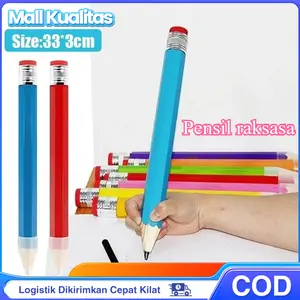 Mall Kualitas 33 CM Pensil Jumbo Besar Mainan Pencil Pensil Jumbo Hiasan Photo Kado Alat peraga pensil tebal berwarna