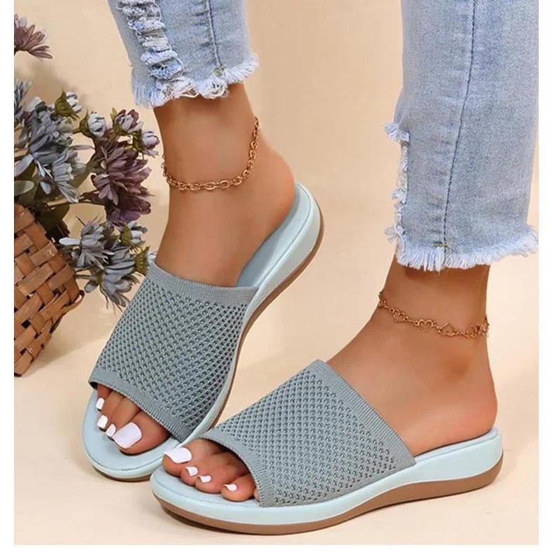 Dép Nữ, Dép Đế Bằng Mềm, Zapatos Mujer, Dép Mùa Hè, Vải Co Giãn, Giày Dép Mùa Hè, Dép Lê Thanh Lịch, Dành Cho Nữ Shoes DéP 7