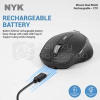 Gambar NYK C70 Silent Click Bluetooth Wireless Rechargeable Mouse dari GASOL MALANG Kota Malang 2 Tokopedia
