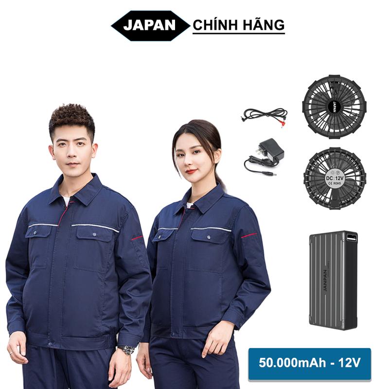   BÁN CHẠY  Bộ Áo Điều Hòa Japan Nhật Bản PIN 86.000mAh Áo Chất Vải Kaki 2 Lớp Dày Dặn Quạt 18V Không Chổi Than Chống Nước Chạy Êm Mạnh Tặng Gel Làm Mát Bảo Hành 12 Tháng Nam  Jacket 