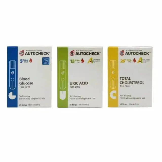 Autocheck | Strip Pengecekan Autocheck 3 In 1 | Strip Asam Urat / Gula / Kolestrol