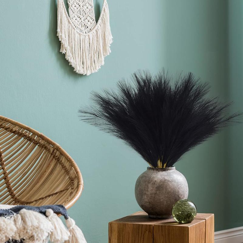 Artificial Dried Pampas Grass, 5 Counts/set Fluffy Pampas Reed Stem Bundle for Flower Arrangement, Faux Plant for Home Wedding Party Decor 6