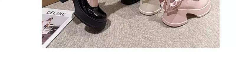 Product Introduction of Lace-Up Mary Jane Chunky Square-Toe Shoes, Comfortable Soft Sole with Anti-Slip Design, Bow Accent, Retro Fashion Footwear That Can Be Paired with Skirts 19