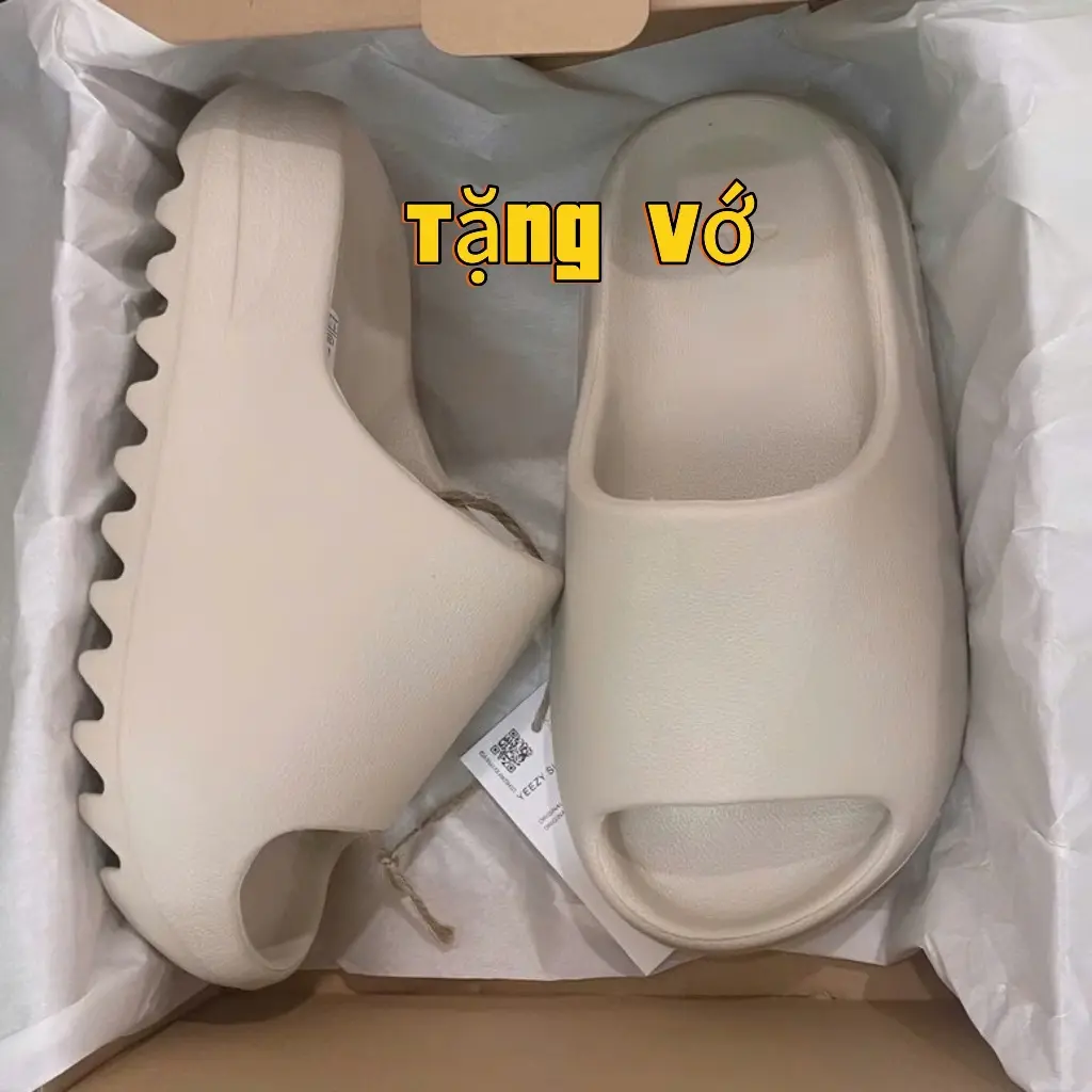 ( Tặng Vớ )Dép YZ Nhám Bản Cao Cấp - Dép Bánh Mì Quai Ngang Yz Slide Vân Nhám Đế Răng CưCao 5CM