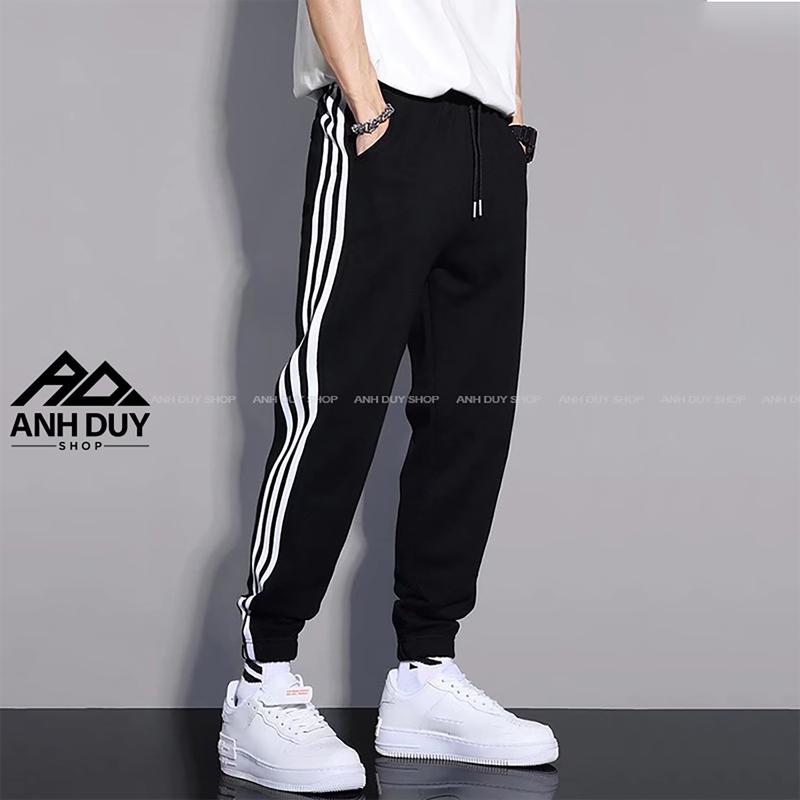 Quần Jogger Nam Nữ 3 Sọc Thun Phong Cách Thể Dục Thể Thao Năng Động Cá Tính Unisex ANH DUY SHOP JG23