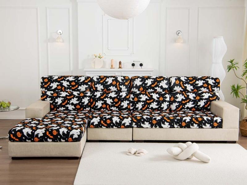 Product Introduction of Christmas Sofa Seat Cover Corner Couch Cushion Slipcover Combination Sofa Mattress L-shaped Chaise Lounge Covers 48
