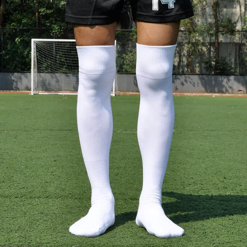 Adult Football Socks Long Tube Men Over Knee Thickened Towel Bottom ...