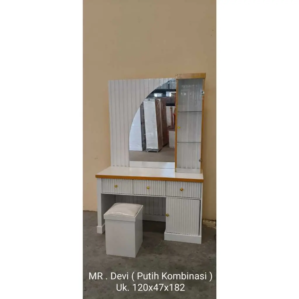 meja rias type devi plus lampu