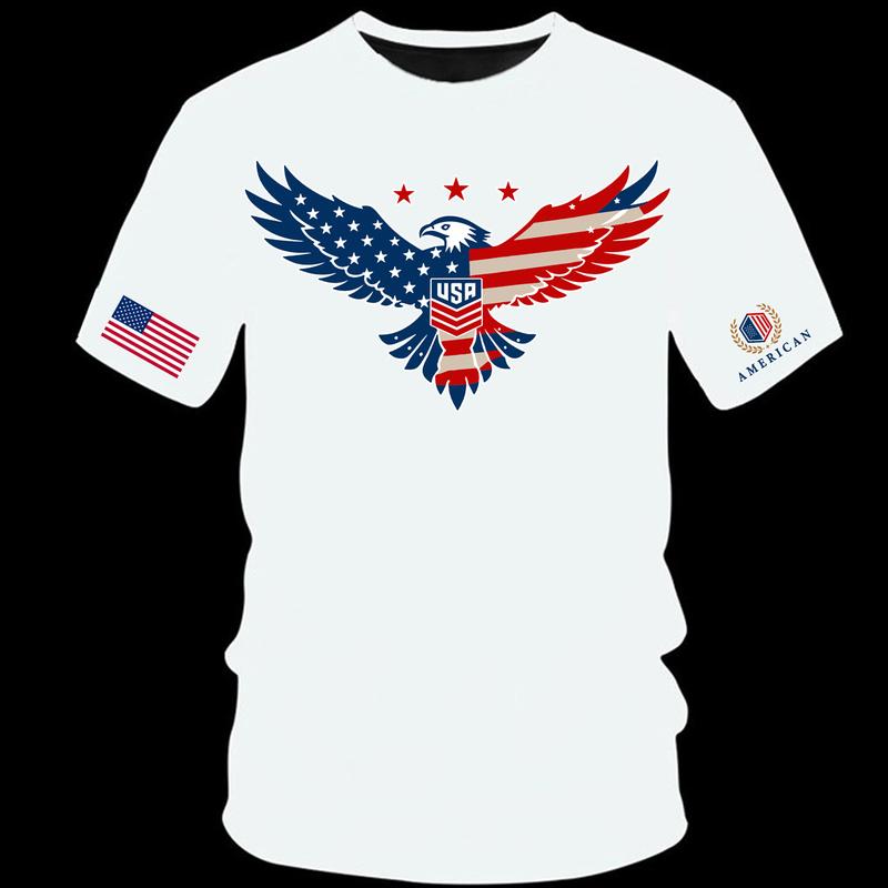  Áo thun VT body mẫu USA Đại bàng cotton 100-250gsm Nam Menswear Cổ Tròn 