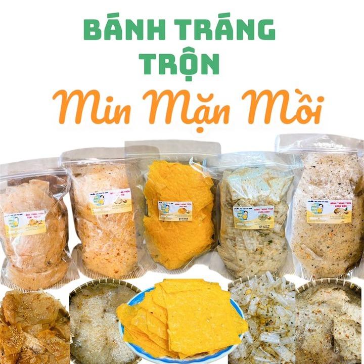 Bánh Tráng Trộn Min Mặn Mồi [Túi 500gr XÈKI, SẤY TỎI, RONG BIỂN, CUỘN HÀNH, PHÔ MAI]