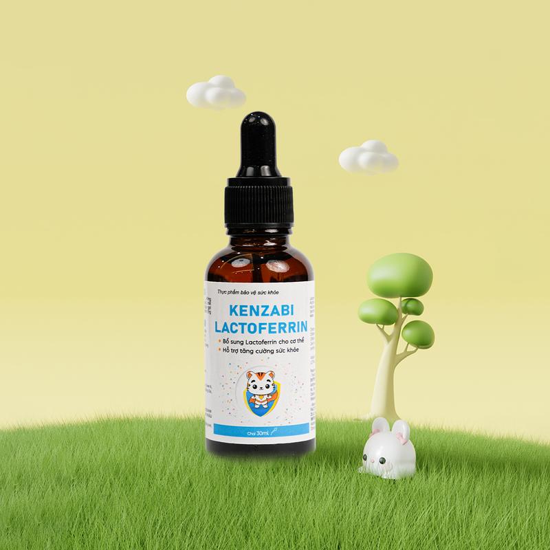 [CB2] Combo xử lý khò khè, mũi dãi, khụt khịt: 2 Lactoferrin Kenzabi tặng 1 Xịt muối Hypertonic + 1 Xịt lợi khuẩn Probiotic Kenzabi 4