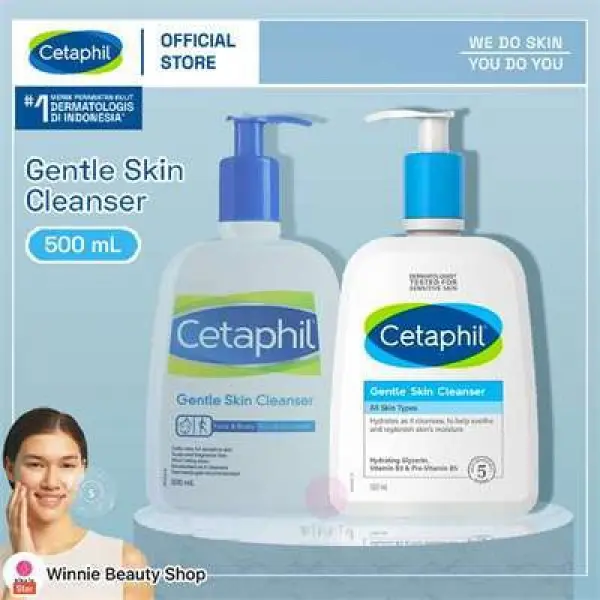 Cetaphil Gentle Skin Cleanser 500ml Dengan Propylene Glycol Sabun Pembersih Muka Untuk Segala