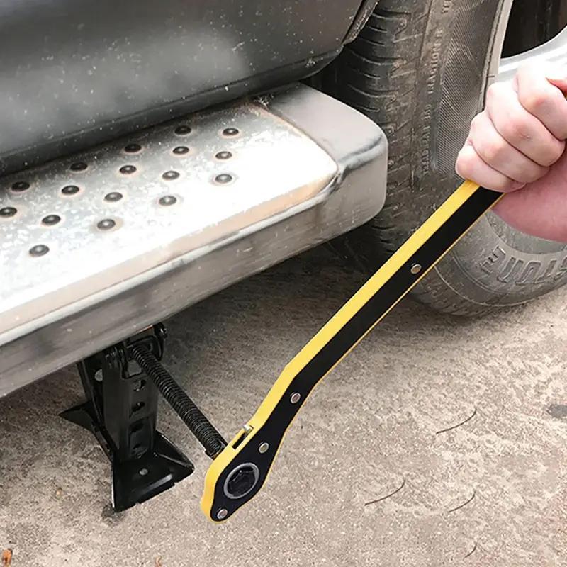 Auto Labor Saving Jack Ratchet Wrench, Tire Jack Removal Wrench, Car Tire Wrench, Tyre Repair & Fitting Tool 6