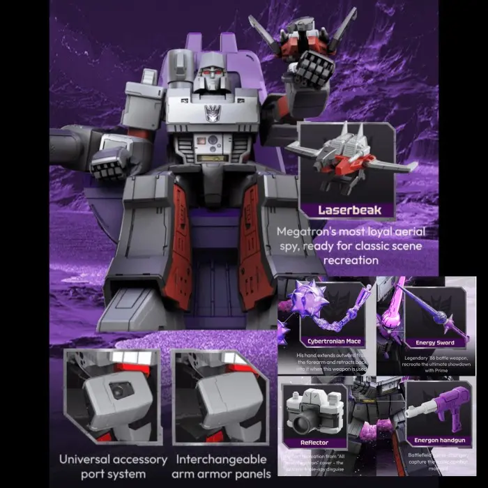 Blokees Figures Transformers Action Edition 02 G1 Megatron Model Kits 40 Years 8