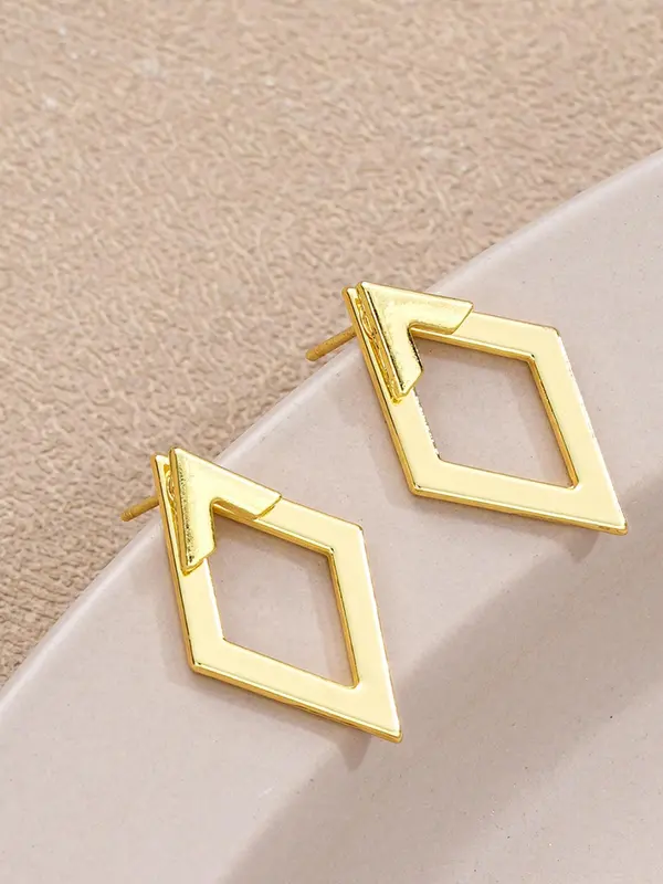 Geometric Design Dangle Earrings, Fashionable Jewelry for Women, Trendy All-match & Exquisite Jewelry for Birthday Gift 3