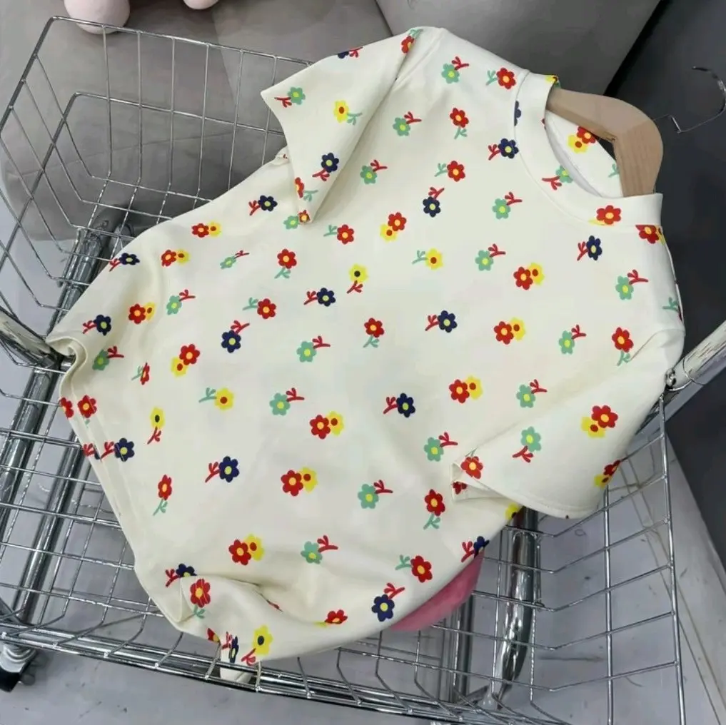 Áo Thun Babytee in hình hoa nhí cao cấp Cotton Nữ Cổ Tròn - Women, Top