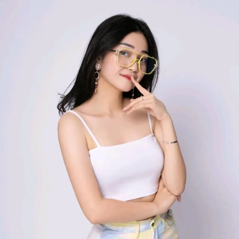 Ols Fashions - Atasan Wanita Crop Top Spandex Mini Pendek Korea Style Tank Panjang Rompi 2