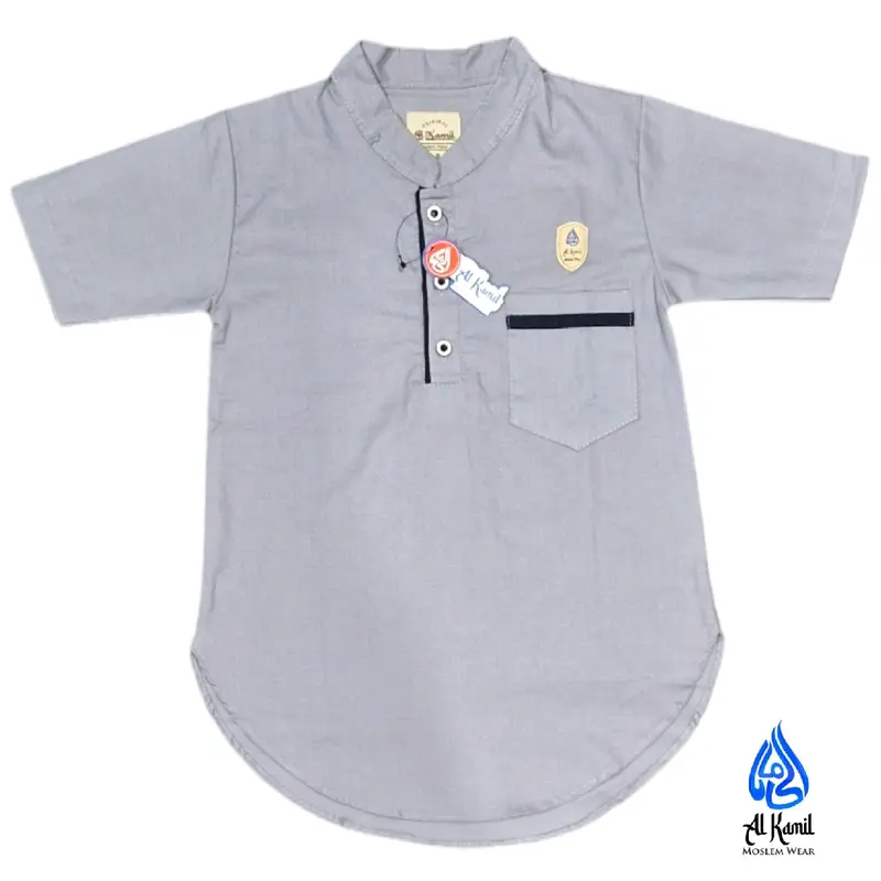 ATASAN KOKO KURTA ANAK 1-10THN Katun SIGARET Polos Setrip Muslim Tangan Pendek celana Panjang Remaja baju laki2 1–12 7