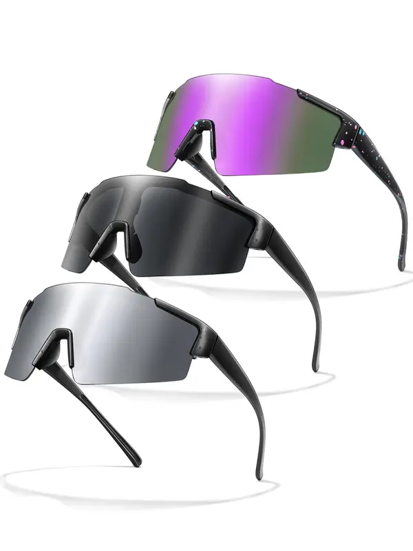 Unisex Sporty Biking Cycling Sunglasses, Outdoor Sports Eyewear for Hiking, Fishing, Driving, Fashion Sports Eyewear for Outdoor Activities 2