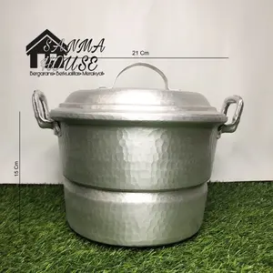 Dandang Mini Asli Garut Bahan tebal | Langseng Serbaguna pleh oleh garut | Panci set Gambar Air