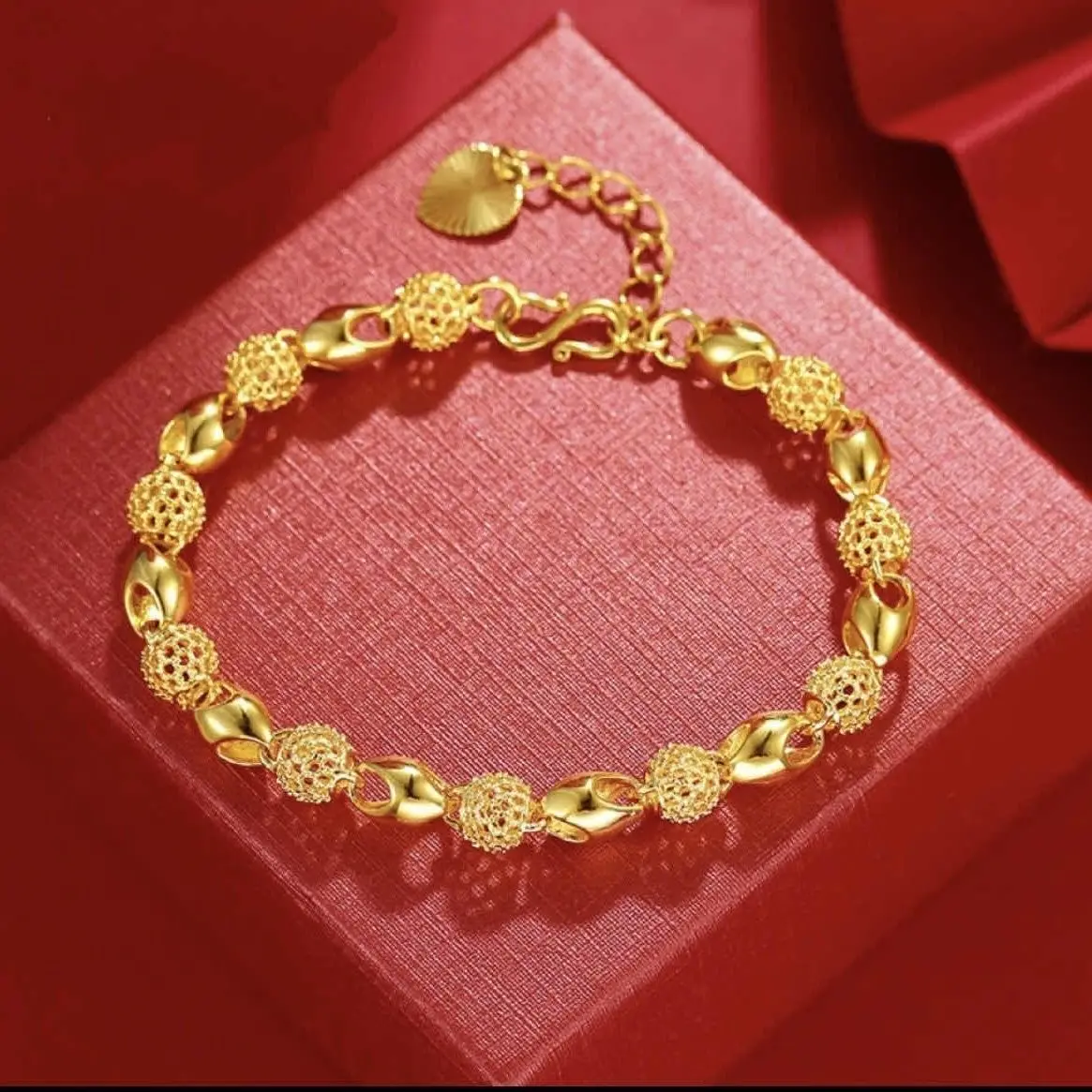 Vòng Tay Hợp Kim, Babao Linglong, Không Phai Màu, Phong Cách Trung Quốc, Màu Vàng, Phong Cách Cổ Trang, Thiết Kế Mới, Ngọt Ngào, Có Thể Điều Chỉnh Kích Thước, Mở, Đơn Giản Và Đẹp Mắt, Thích Hợp Cho Bé Gái|