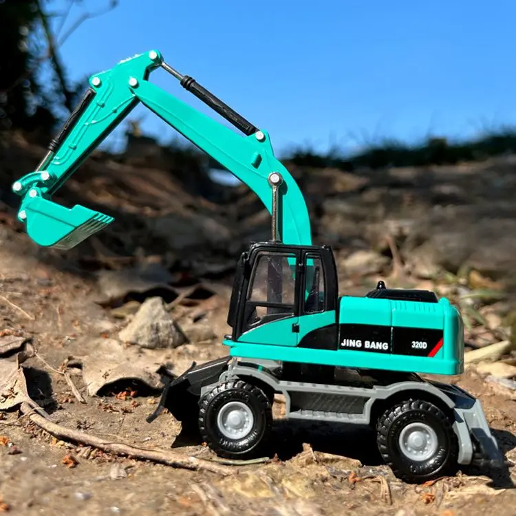 Xe Kỹ Thuật, Xe Xúc Bánh Xe, Máy Xúc Hoàn Toàn Bằng Kim Loại, Xe Đồ Chơi Máy Móc, Cho Trẻ Em Và Bé Trai, Được Làm Bằng Hoàn Toàn Bằng Hợp Kim, Năm 2024 Toy