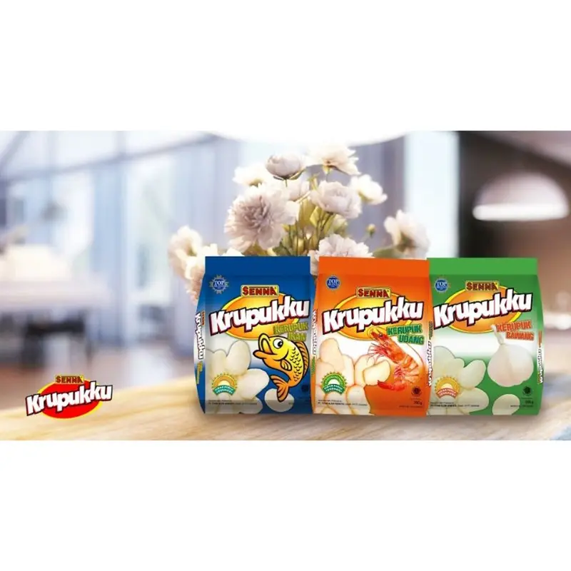 Senna Krupukku Krupuk Udang 200gr (Rasa Bawang/Ikan/Udang) 0