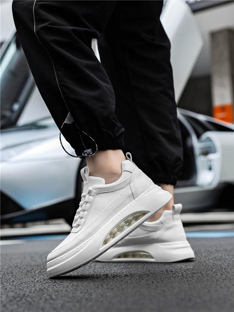 Product Introduction of Air Cushion White Shoes for Men, New Autumn Trendy Versatile Casual Shoes, Men's Fashion Shoes, Thick-Soled Height-Increasing Sneakers 20