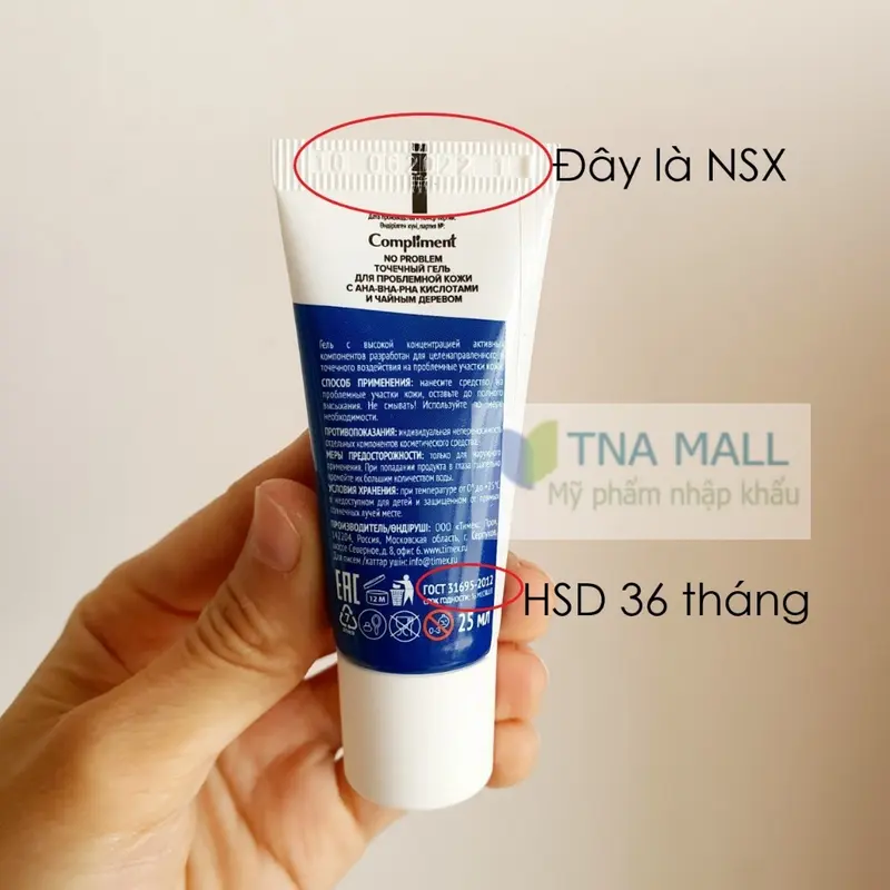 Gel bôi mụn AHA-PHA-BHA teatree oil Compliment 25ml 1
