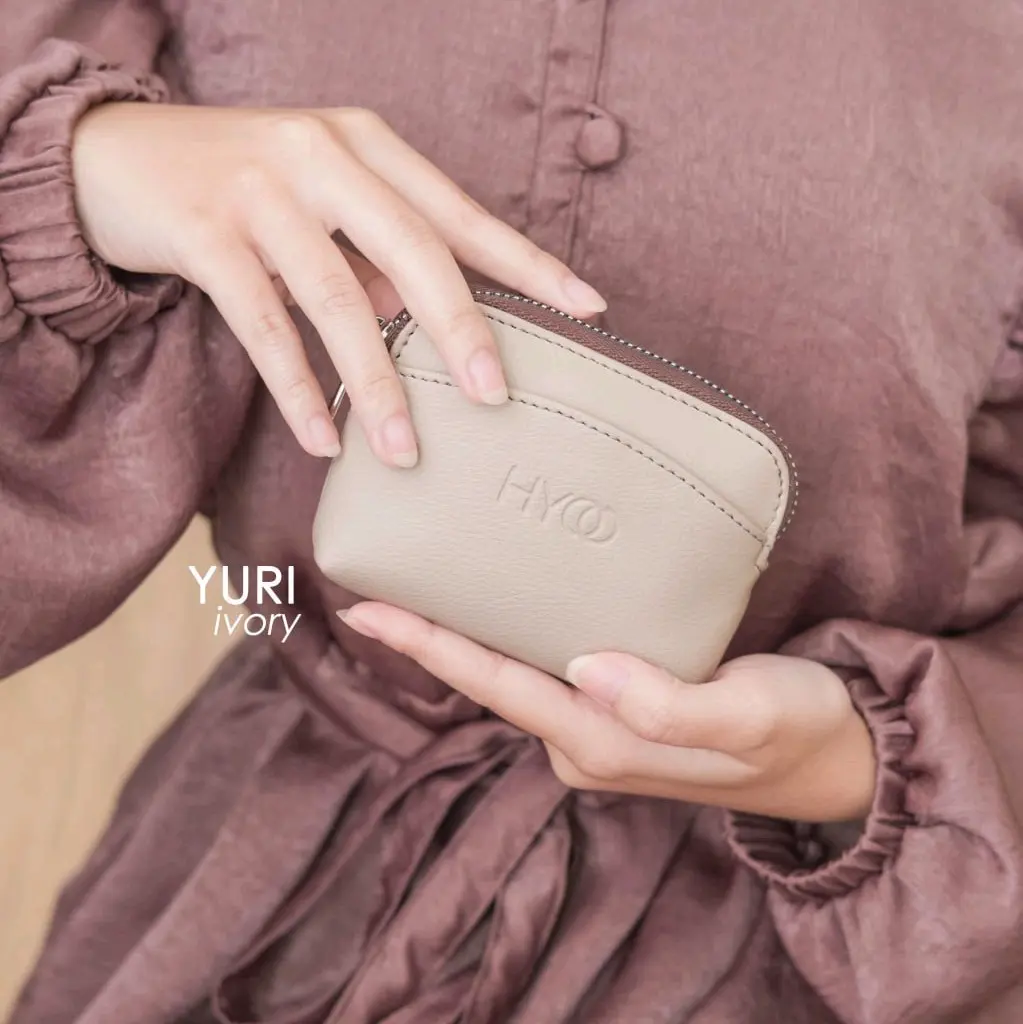 Dompet Kecil Dompet Cantik Yuri Wallet by Hyoo Dompet Kartu Wadah/Dompet Koin Polos Kulit