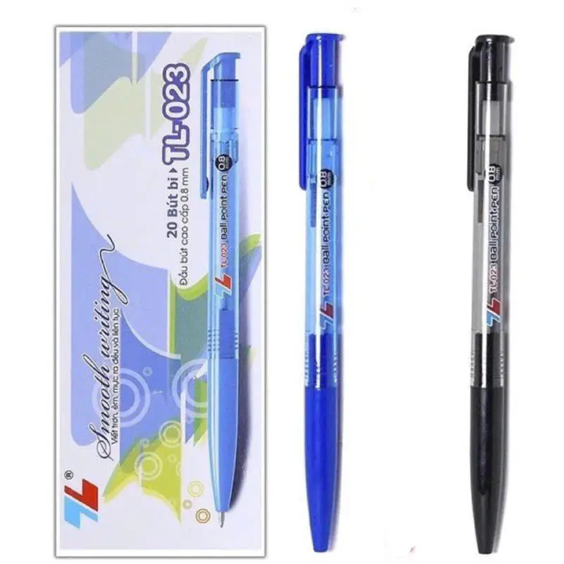 Hộp 20 cây bút bi Thiên Long TL-023 / TL023 ngòi 0.8mm đồdùn g học tập 7