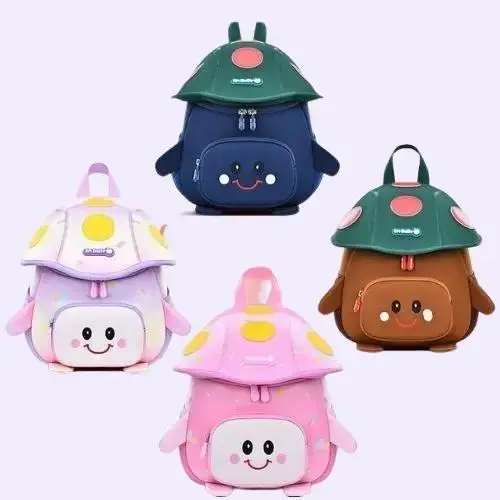 Balo trẻ em mẫu giáo mầm non từ 2 đến 5 tuổi,chất liệu mềm mại,hình nấm đáng yêu,Balo trẻ em cho bé trai bé gái