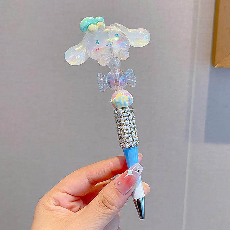 Product Introduction of Sanrio Bead String Pen Kawaii Hello Kitty Cinnamoroll Cute Cartoon DIY Pen Pompompurin Kuromi My Melody Stationery Birthday Gift 38