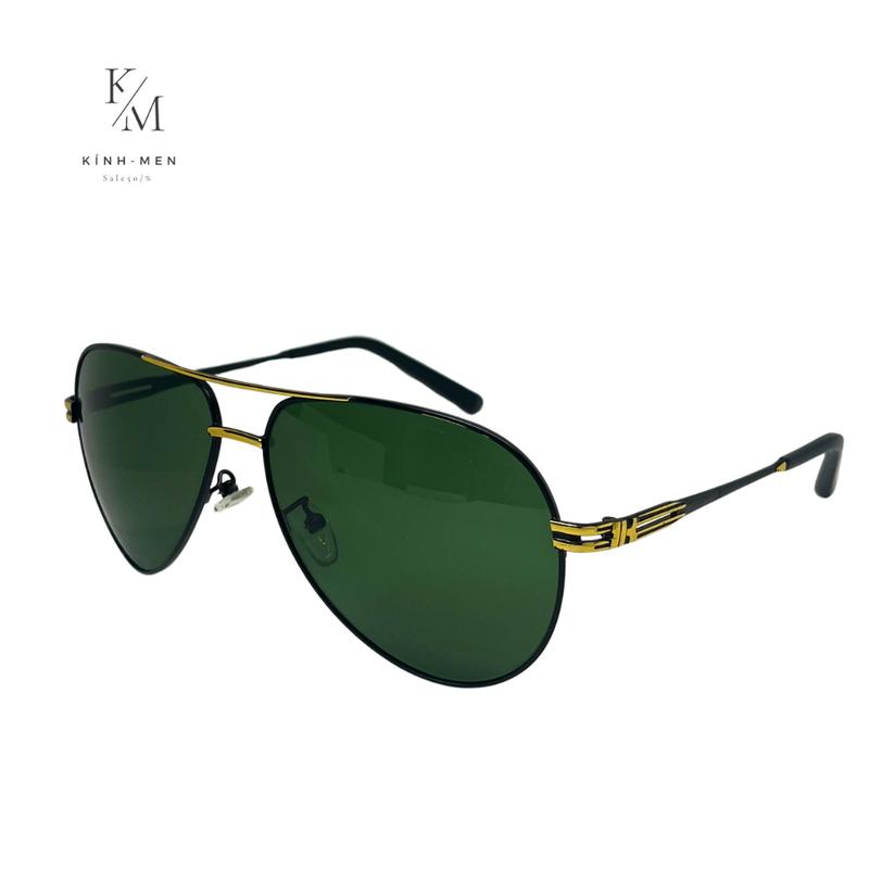 kính râm phi công Nam thời trang MK15 - Tròng kính thủy tinh Chống Nắng Tia UV -  Mắt Kính - Kính Mắt, MK15 xanh