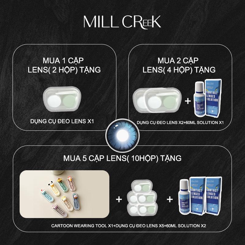 Mill Creek[Mua 2 tÃ¤ng 5] lens milk gray M¤t 0-6 ống kính màu xanh xám dÃ Mua mÃt làn rhánmiªn phi Dung dich chǎm sóc 60ml + 2 dụng cụ đeo + 14.5mm Khuyen 8