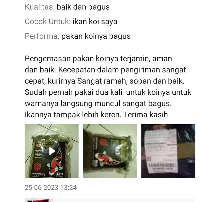 PELET PAKAN KOI SUMO COLOUR 1