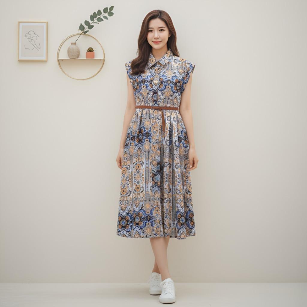 NJW - Dress wanita HELIA Midi dress gaun wanita - gaun wanita
