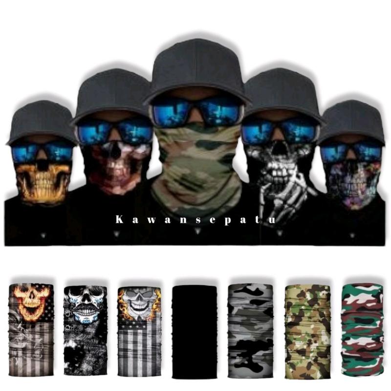 Masker Baff Polos dan Motif Multi Fungsi Yang - Mancing Katun Spandek 6