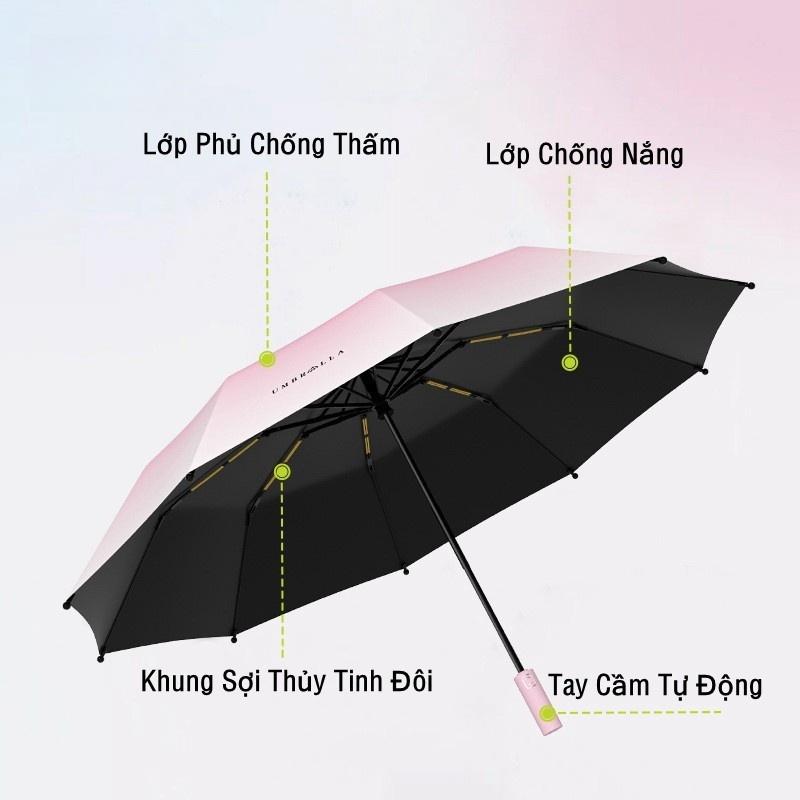 Ô Tự Động Nữ Mưa Hoặc Mưa Chống Nắng Chống Nắng Chống Tia Cực tím Mạnh Chống Gió 4